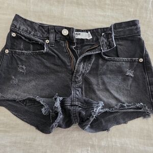 Garage Black Distressed Jean Shorts